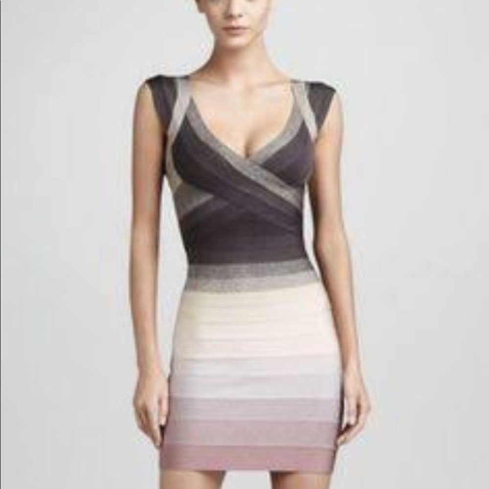 Multi Color Striped Fitted BodyCon Dress